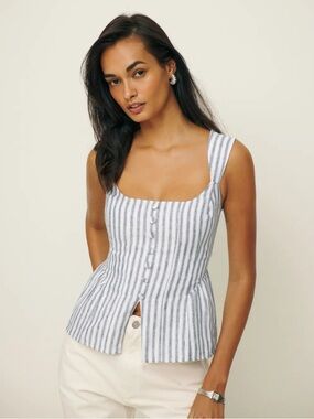 Reformation Evie Linen Top 8